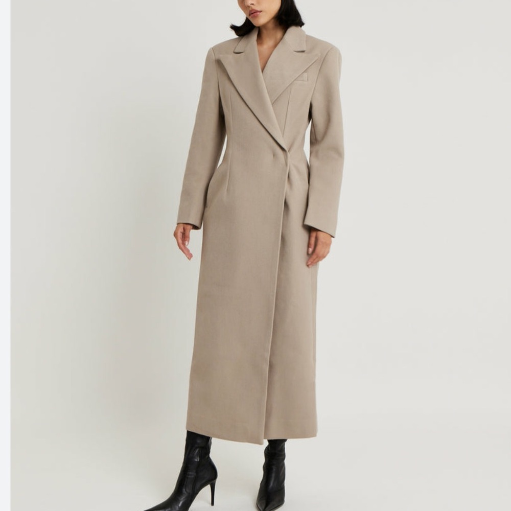 *NWT* BECAUSE OF ALICE Asymmetrical Tailored Longline Coat